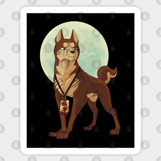 Riki with Moon (2023) Magnet by Silver Fang Network